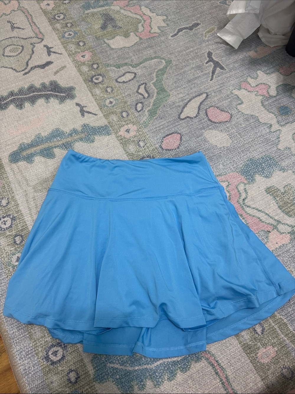 Blue Athletic Skirt with Built-In Shorts
